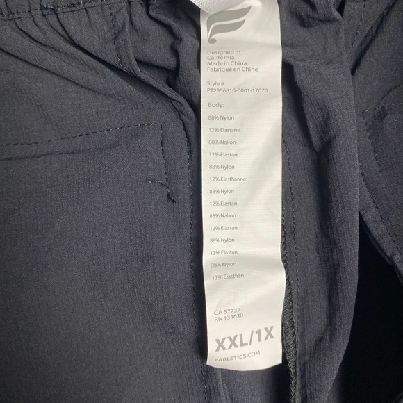 Fabletics Pants Men's 2XL Gray The Heights Cargo Pockets Straight Leg Hiking NWT - Picture 9 of 13